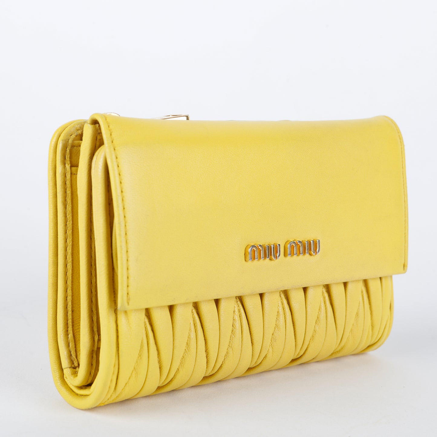 Matelasse Bifold Wallet, Yellow 026