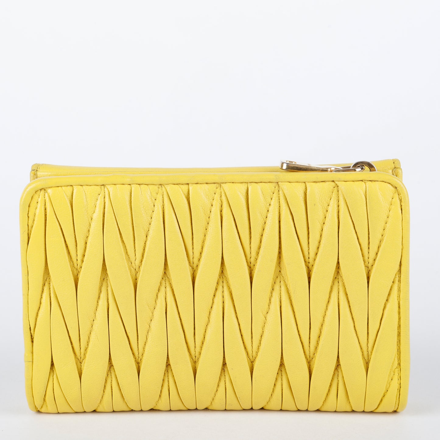 Matelasse Bifold Wallet, Yellow 026