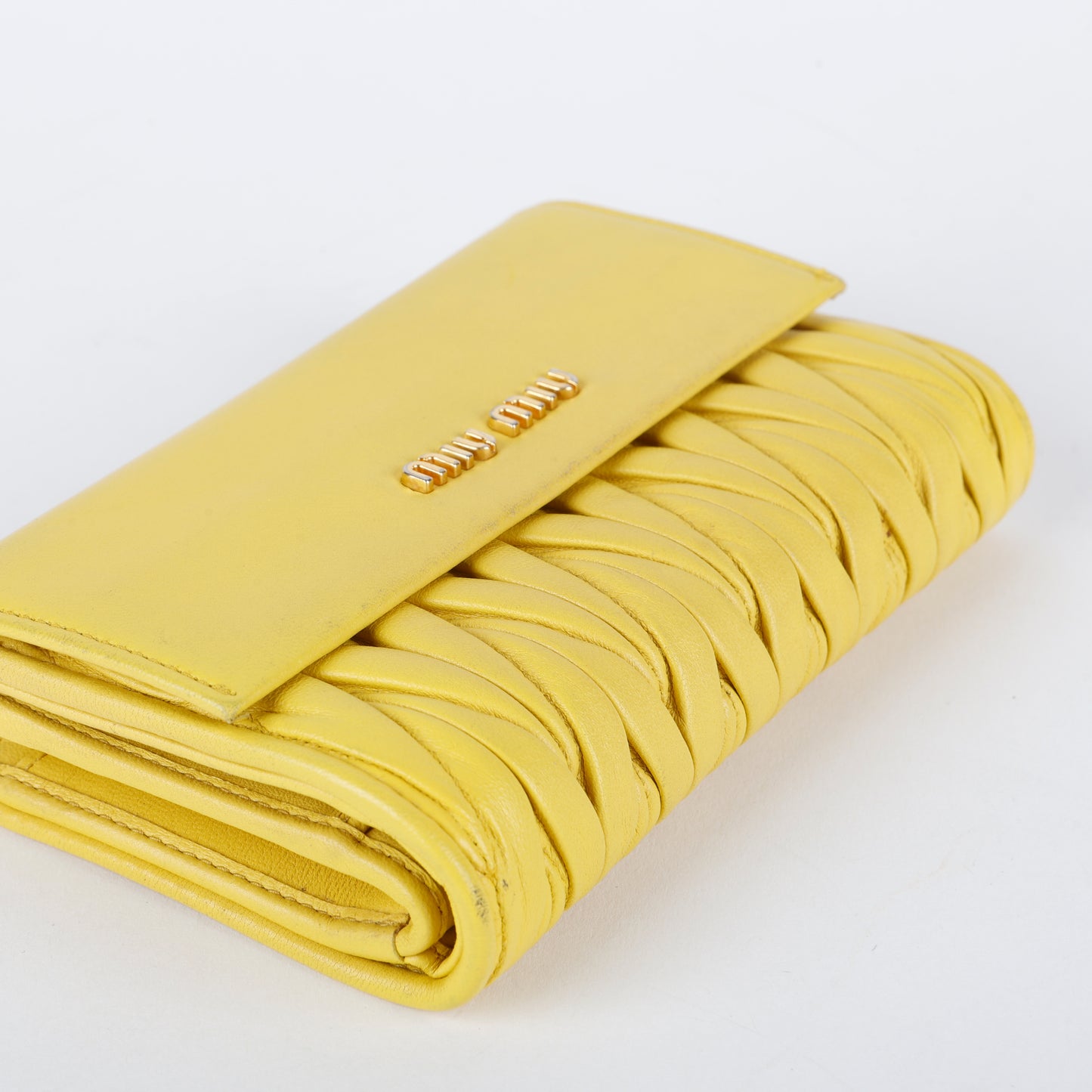 Matelasse Bifold Wallet, Yellow 026
