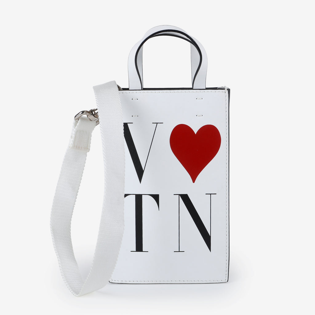 Mini VLoveTN 2-Way Crossbody, White