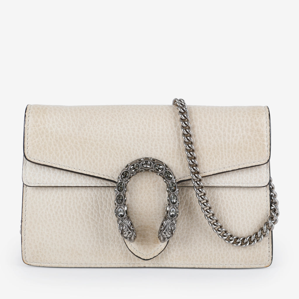 Super Mini Dionysus Wallet on Chain, Cream