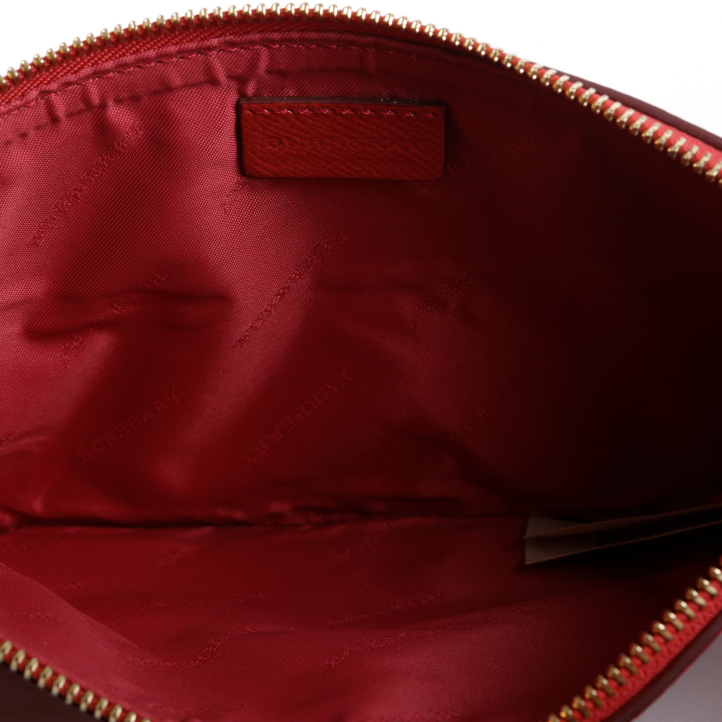 Patent Tassel Clutch on Strap, Dusty Red