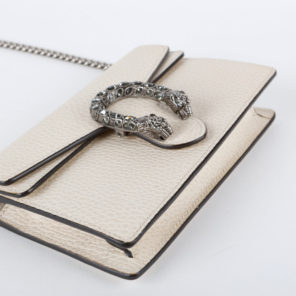 Super Mini Dionysus Wallet on Chain, Cream