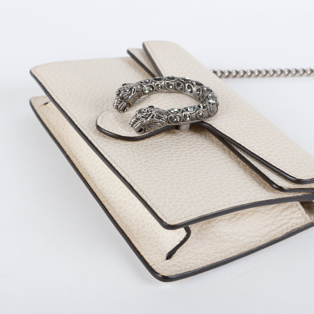 Super Mini Dionysus Wallet on Chain, Cream