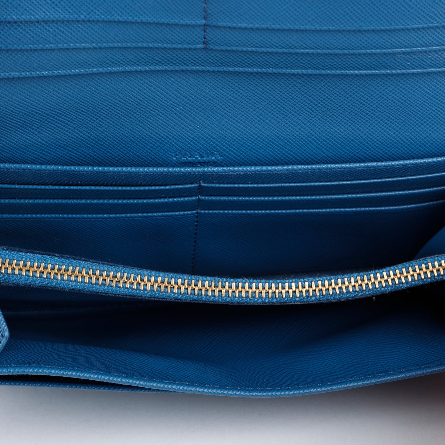 Fiocco Bow Continental Zip Wallet, Blue
