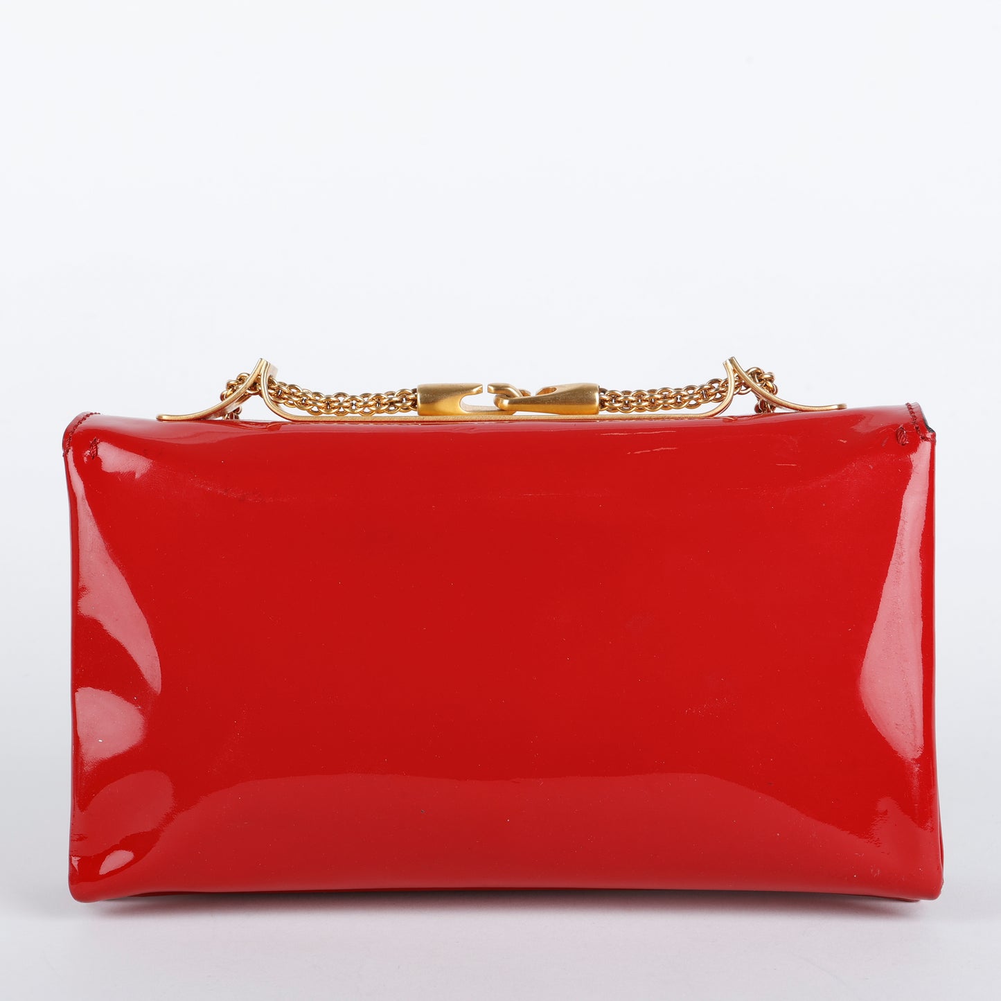 Va Va Voom Dragon Shoulder Bag, Red Patent Calfskin 046