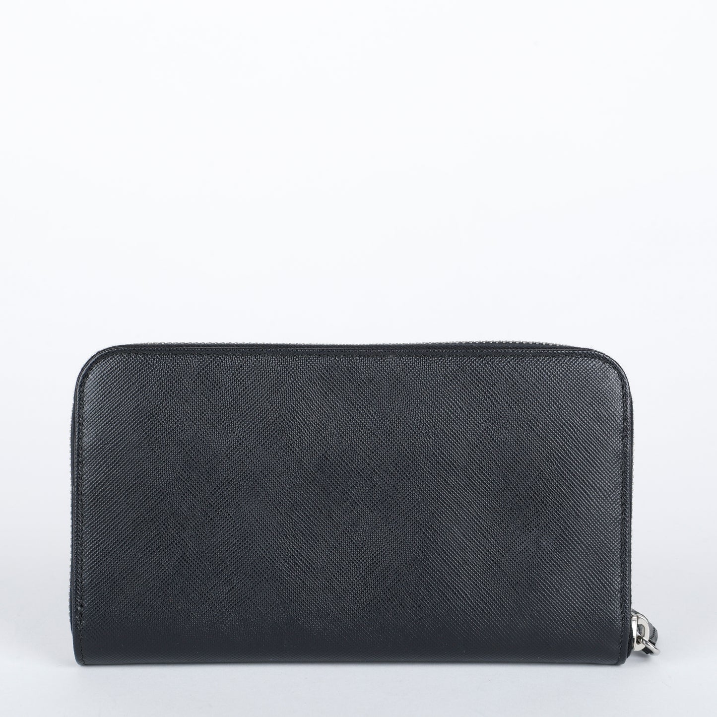 Zip Around Wallet, Black Saffiano SHW