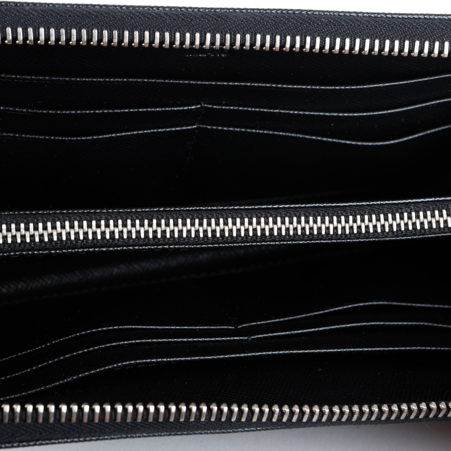 Zip Around Wallet, Black Saffiano SHW