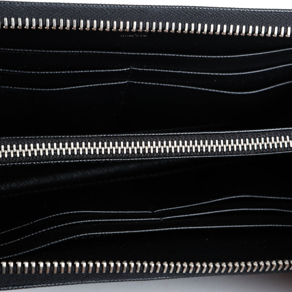 Zip Around Wallet, Black Saffiano SHW