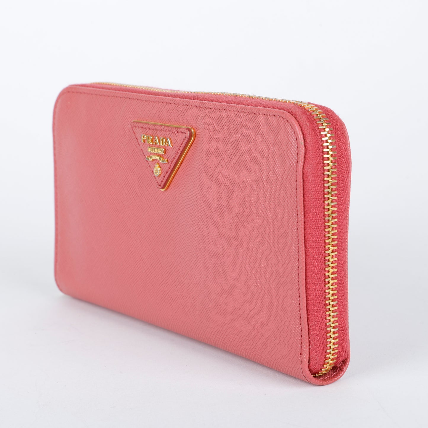 Zip Around Wallet, Fuchsia Saffiano