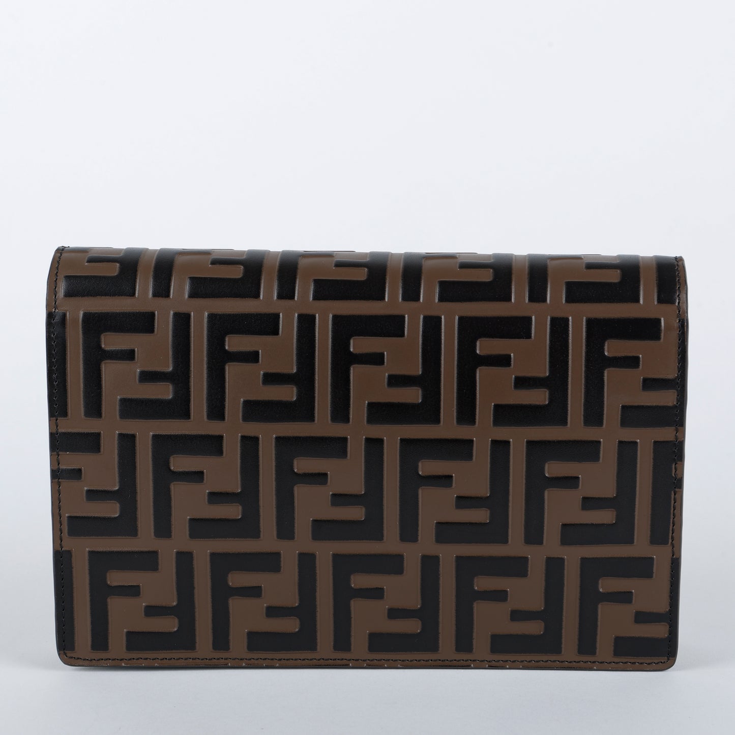 Bicolor Envelope Wallet on Chain, Zucca Embossed and Teal