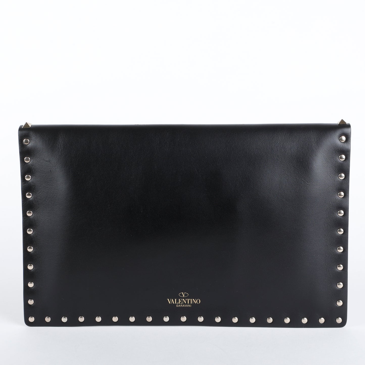 Rockstud Envelope Clutch, Black
