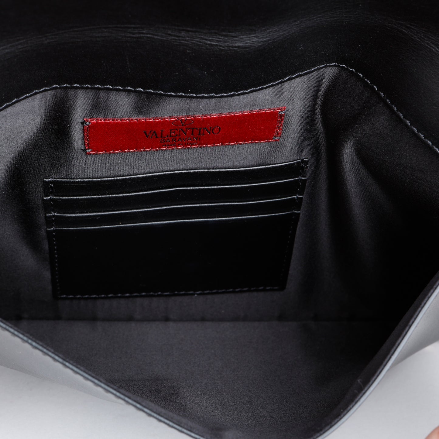 Rockstud Envelope Clutch, Black