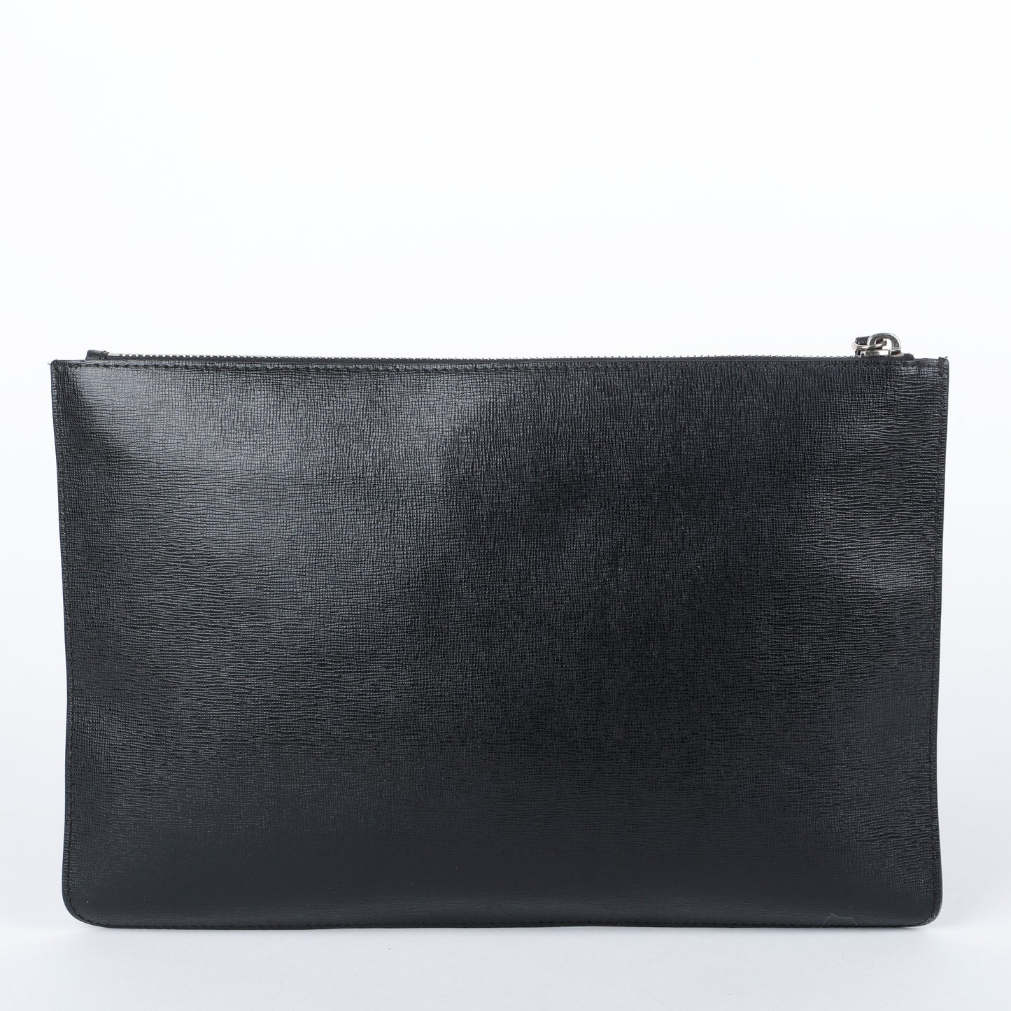 Karlito Leather Clutch, Black