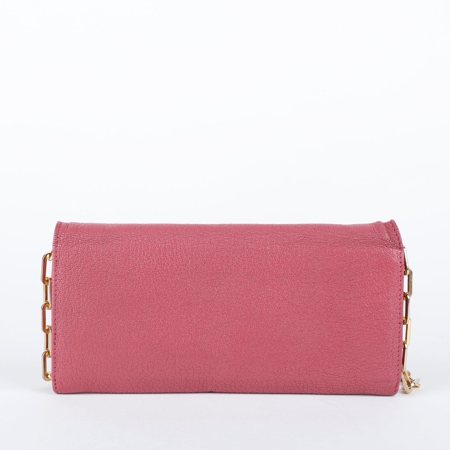 Long Wallet on Chain, Rose Grained Calfskin