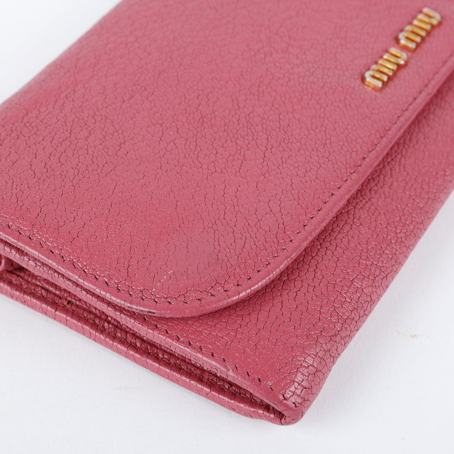 Long Wallet on Chain, Rose Grained Calfskin