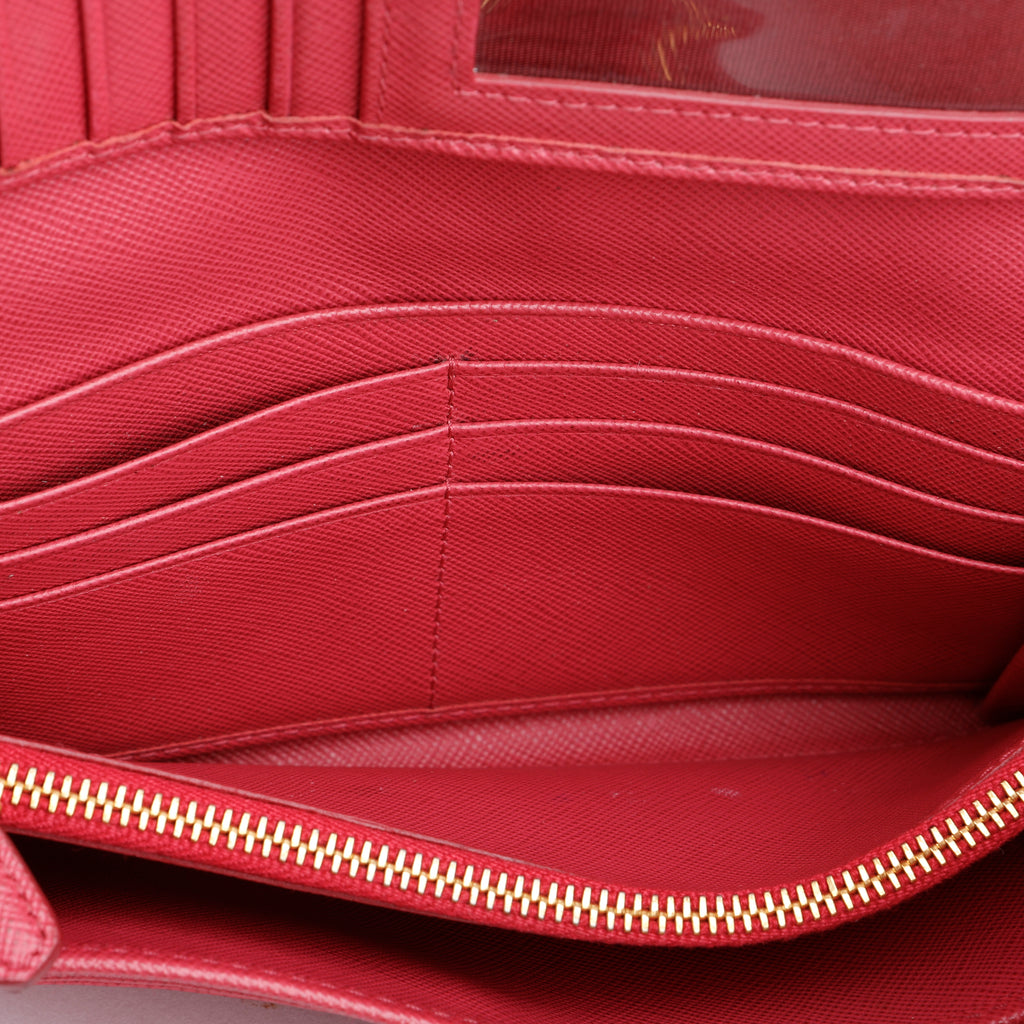 Continental Wallet, Fuchsia Saffiano