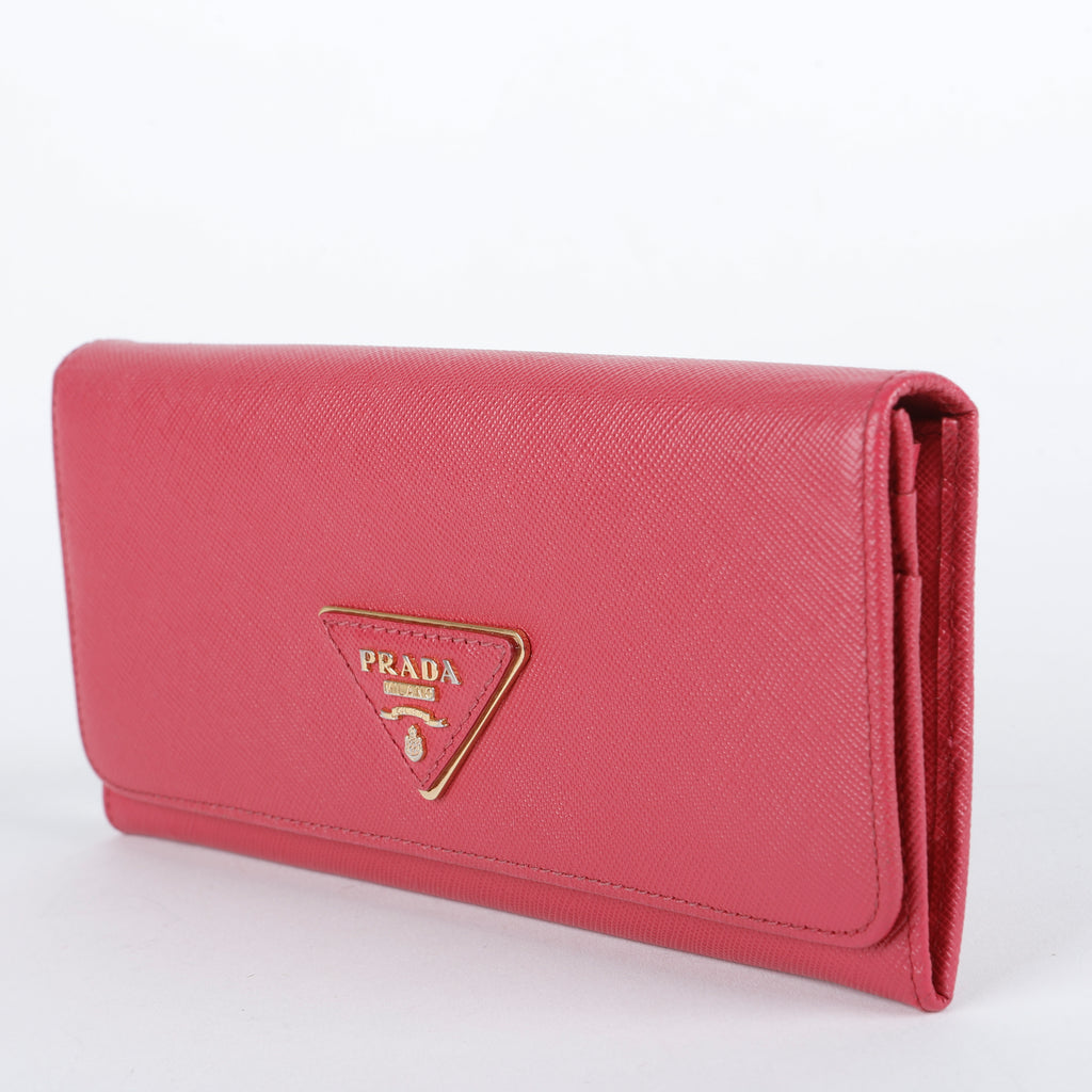 Continental Wallet, Fuchsia Saffiano