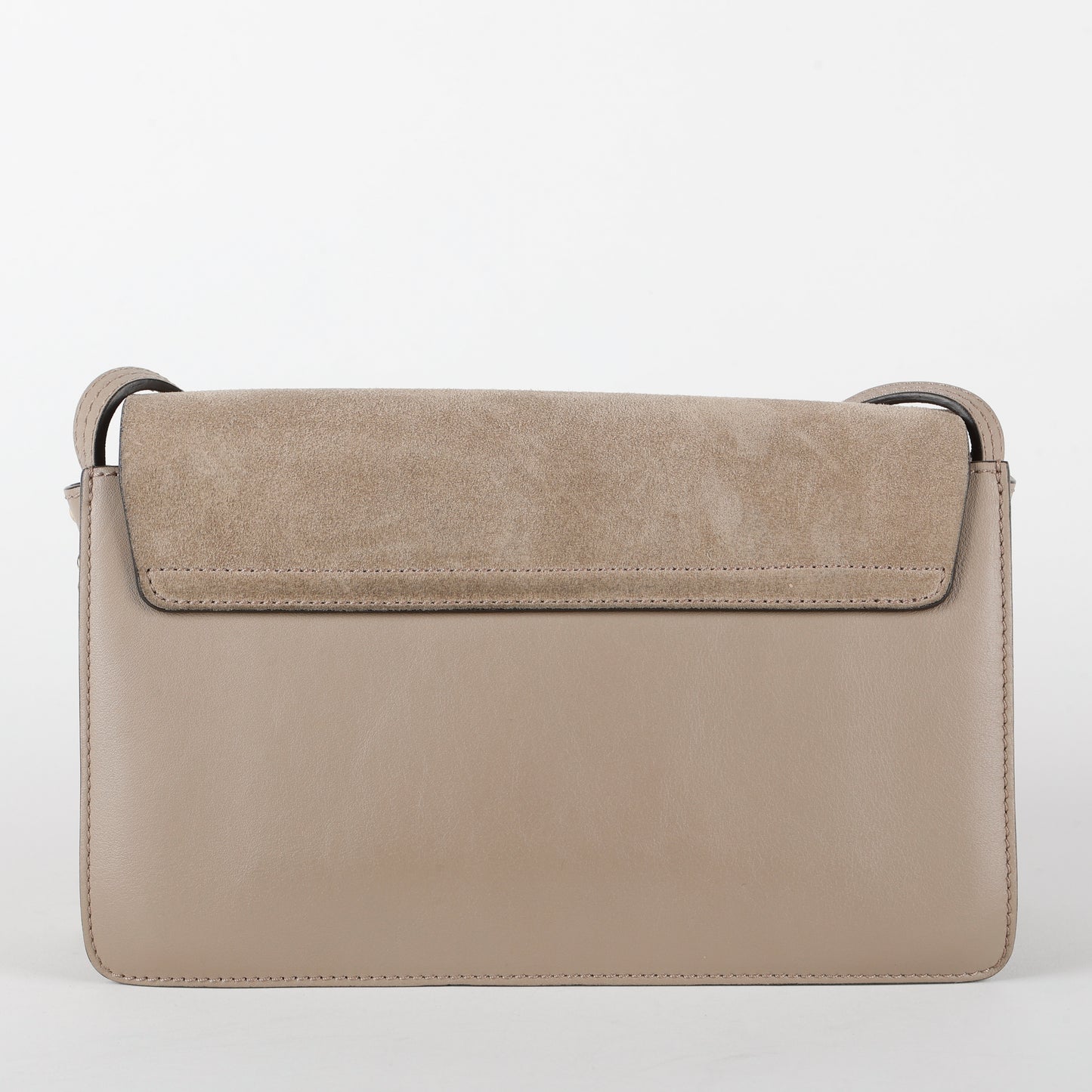 Small Faye Crossbody, Motty Gray Calfskin/Suede