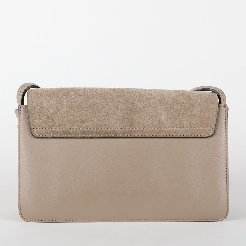 Small Faye Crossbody, Motty Gray Calfskin/Suede