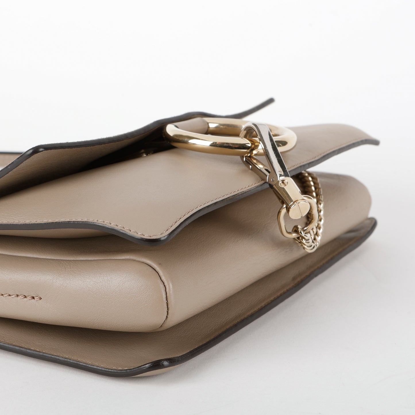Small Faye Crossbody, Motty Gray Calfskin/Suede