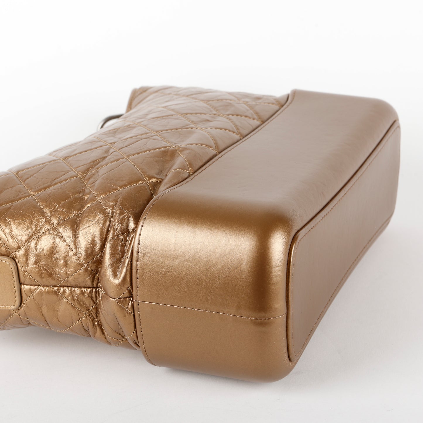 Medium Gabrielle Hobo Quilted Aged Calfskin, Bronze