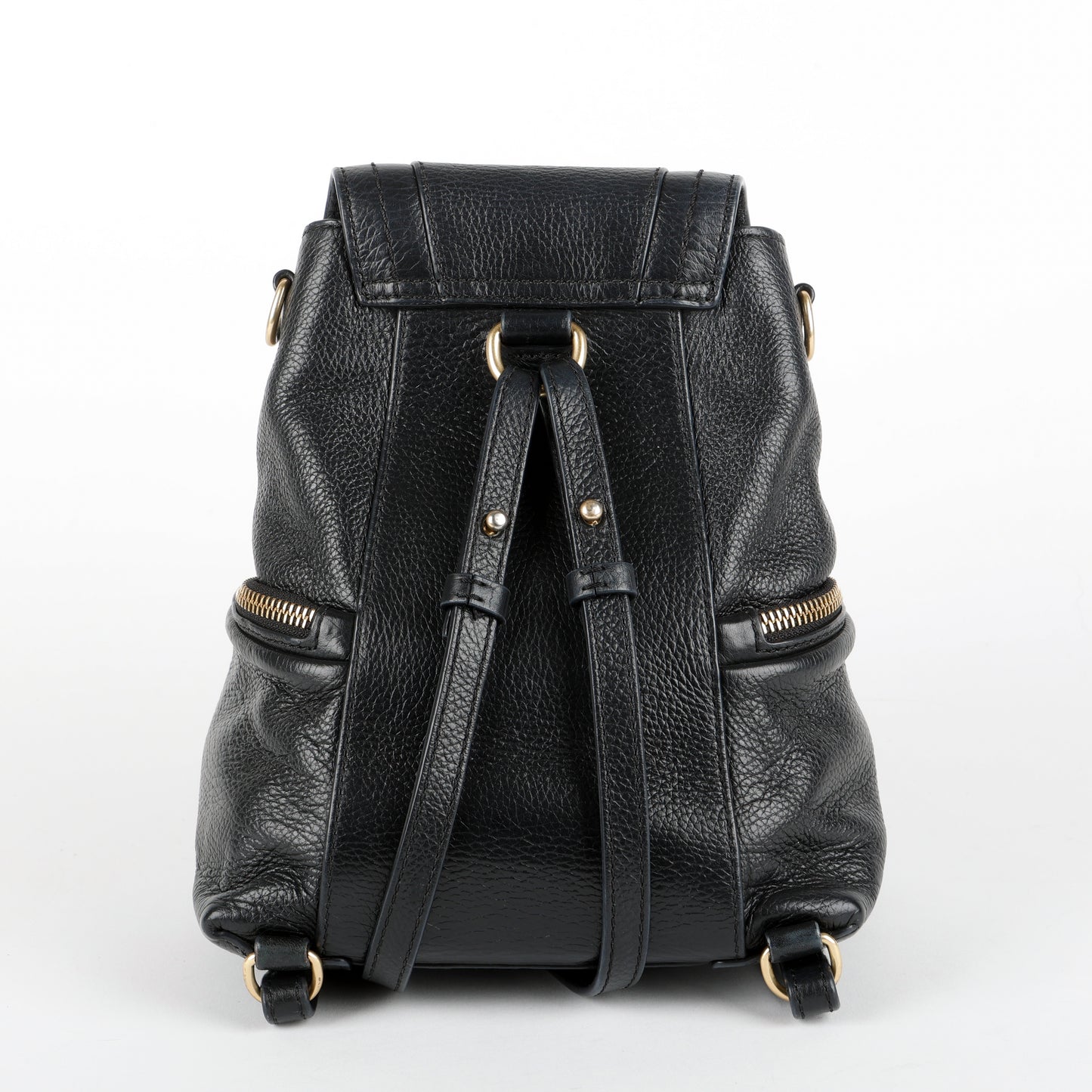 Olga Convertible Backpack, Black Calfskin