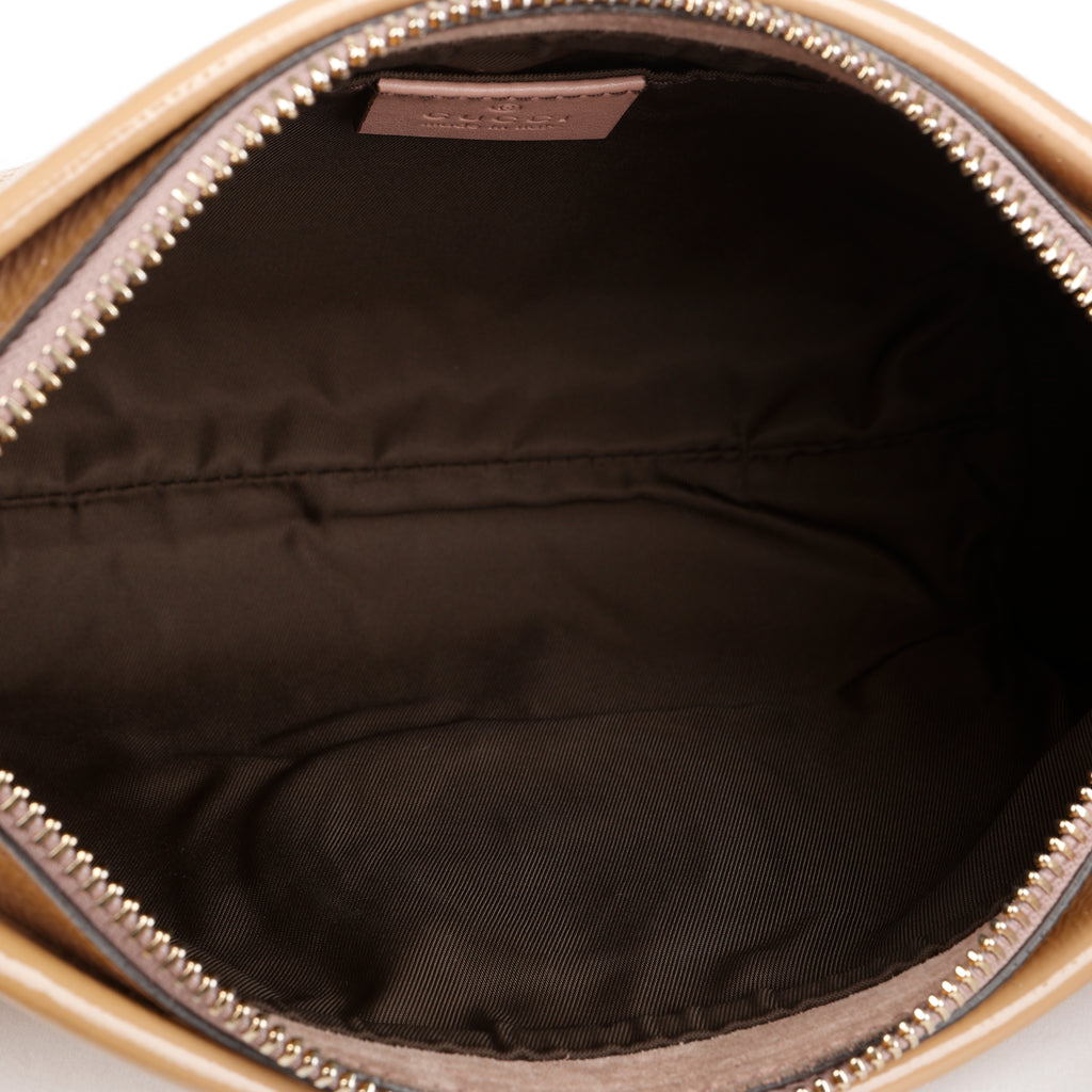 Soho Clutch, Tan Patent Calfskin