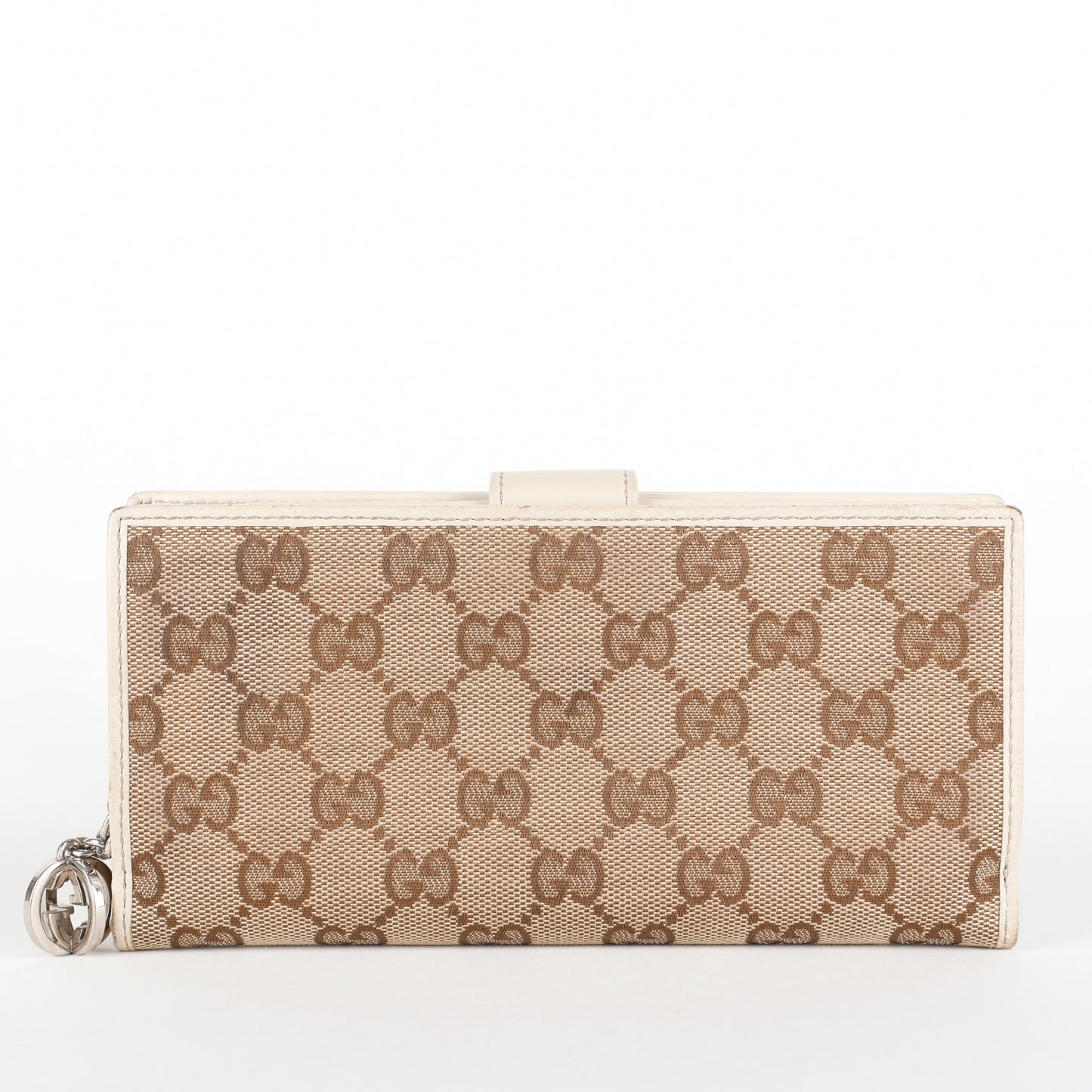Long Continental Wallet, Canvas/Cream