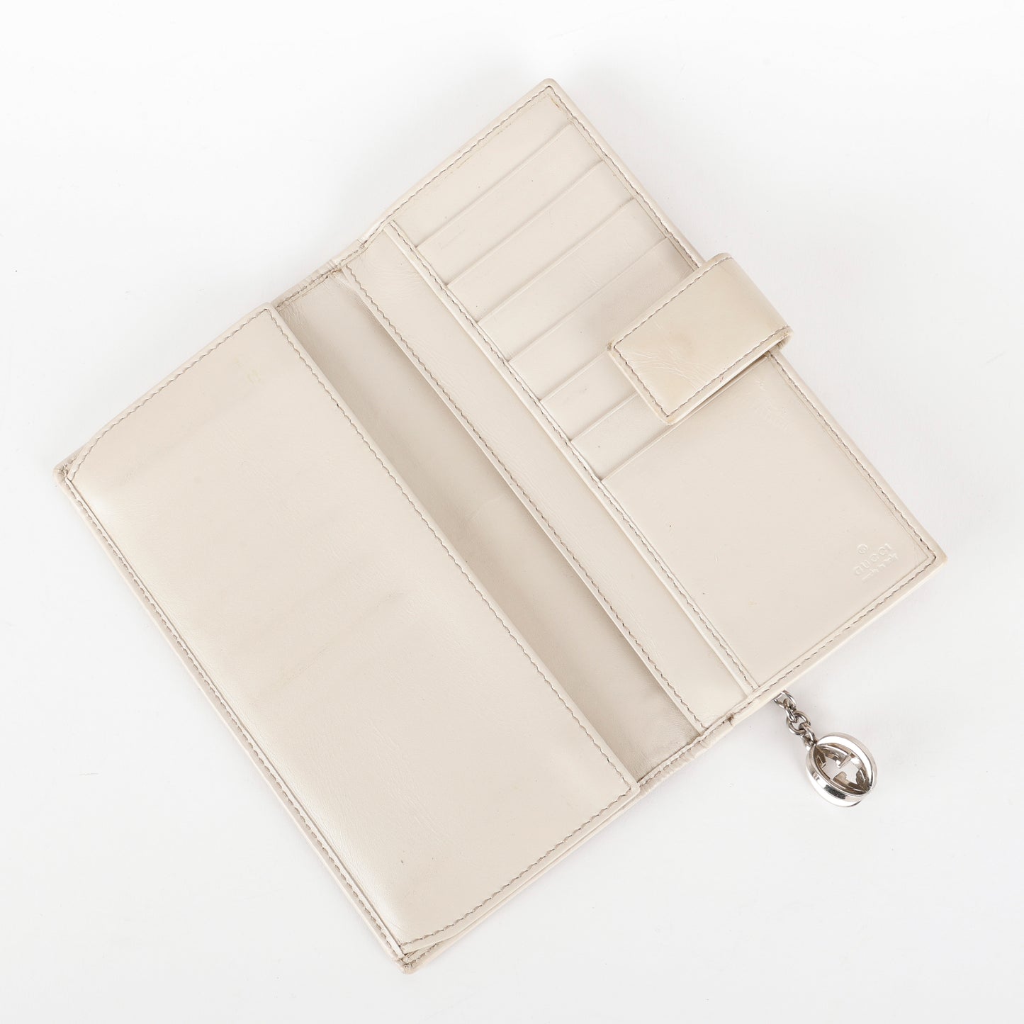 Long Continental Wallet, Canvas/Cream
