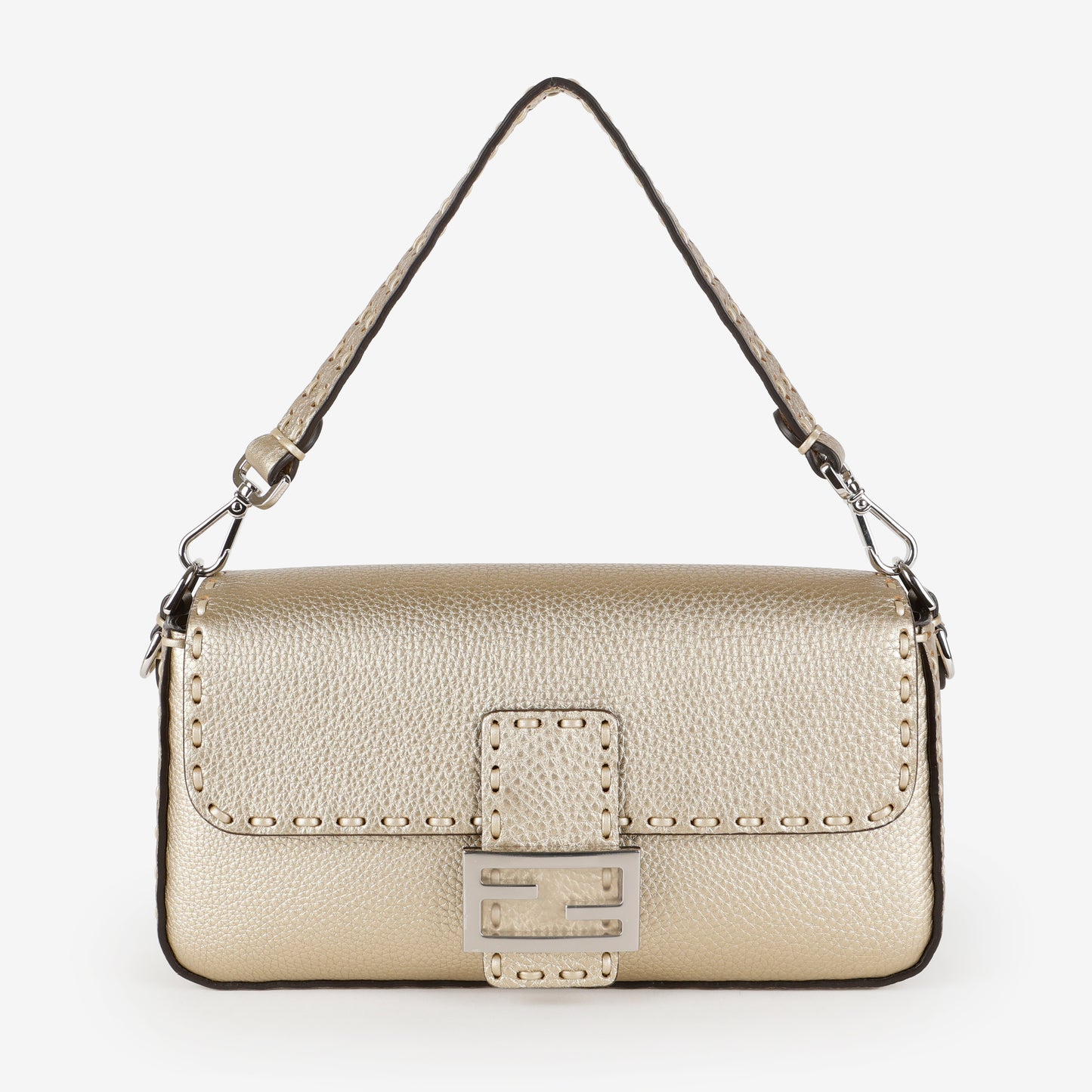 Medium Selleria Baguette NM, Gold Silver Hardware