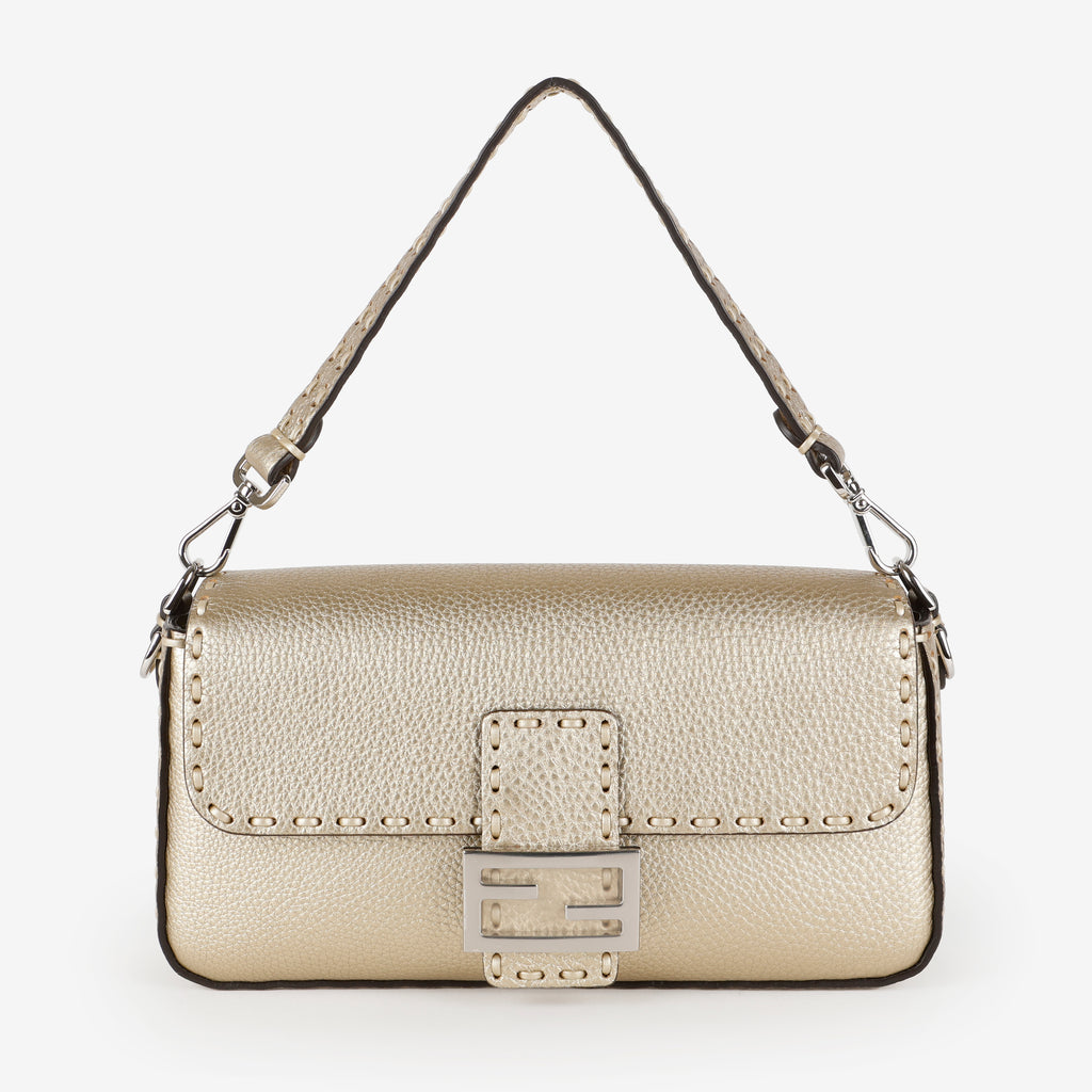 Medium Selleria Baguette NM, Gold Silver Hardware