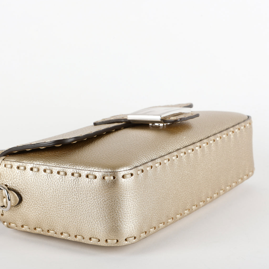 Medium Selleria Baguette NM, Gold Silver Hardware