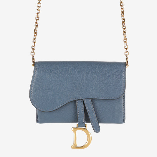 Nano Saddle Chain Pouch, Blue