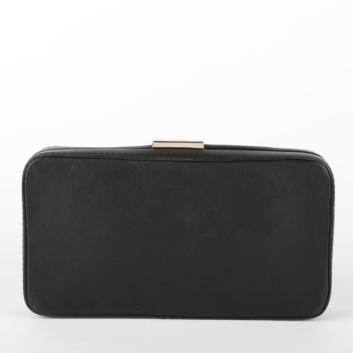 Rockstud Va Va Voom Clutch on Chain, Black Calfskin