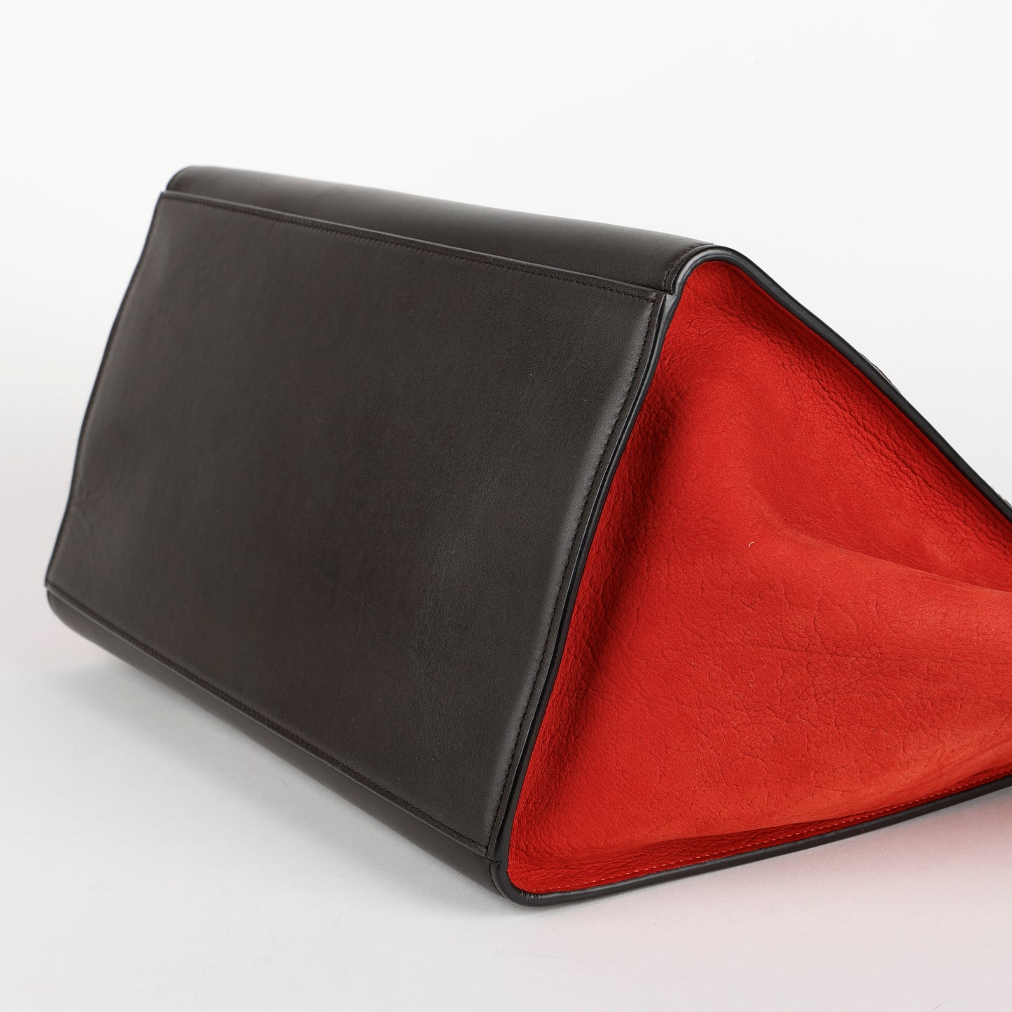 Small Trapeze Shoulder Bag, Black, Grey, Red