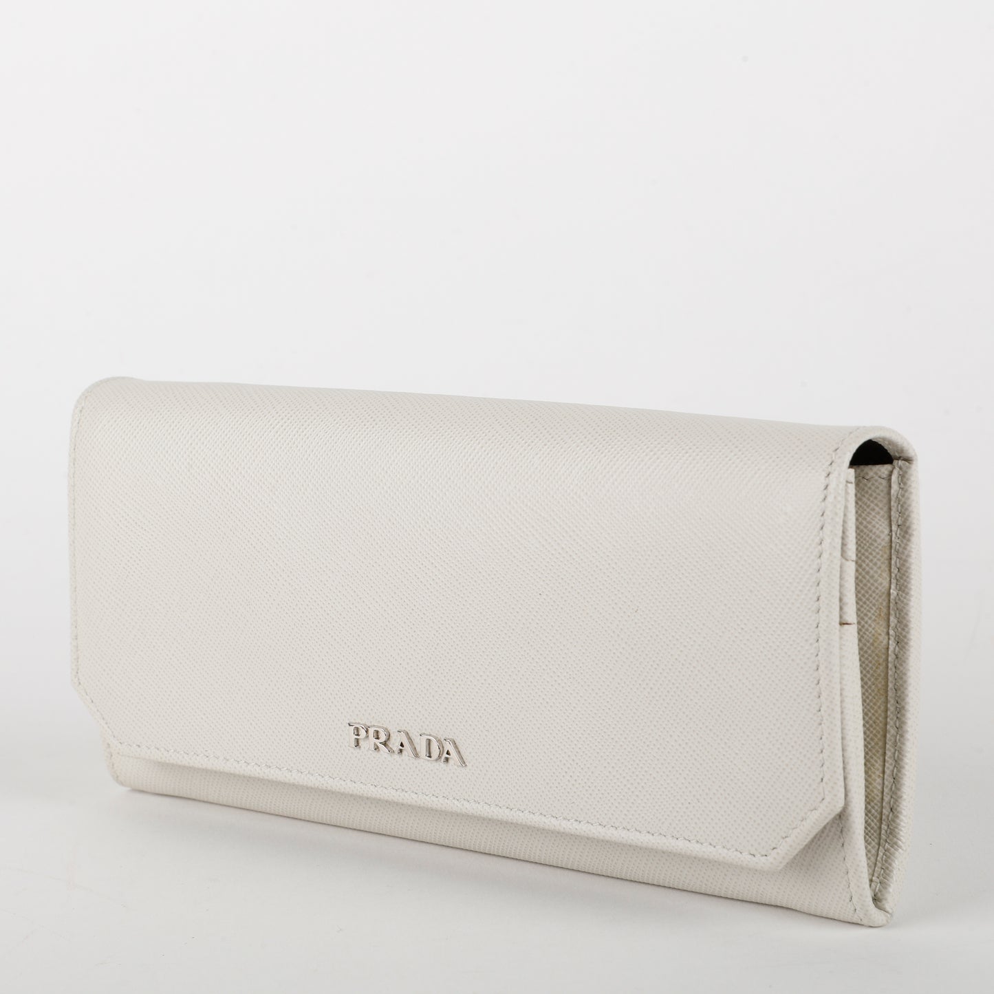 Continental Wallet, White Saffiano