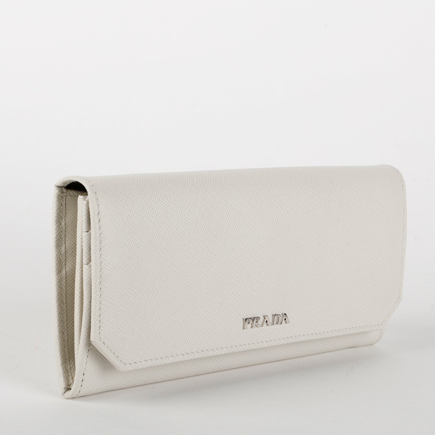 Continental Wallet, White Saffiano