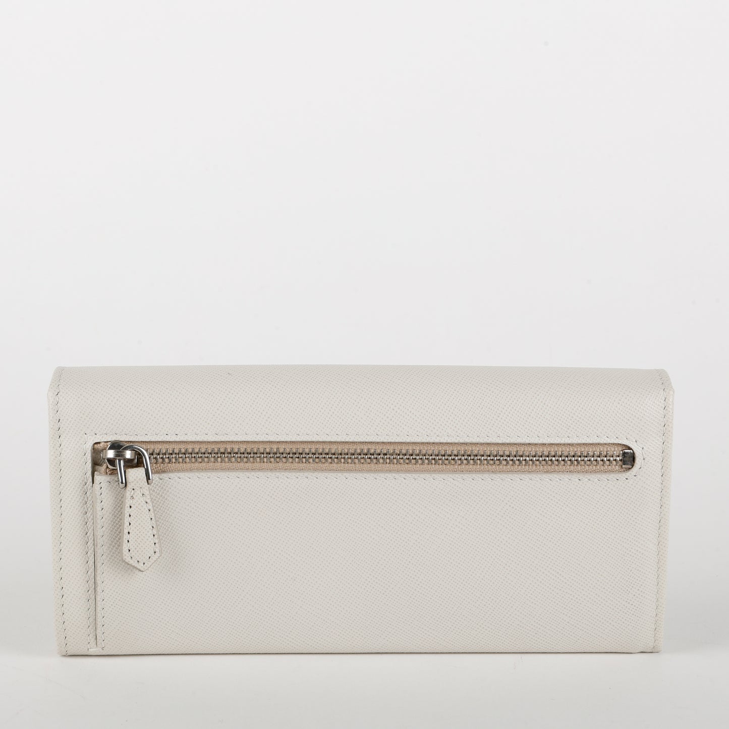 Continental Wallet, White Saffiano