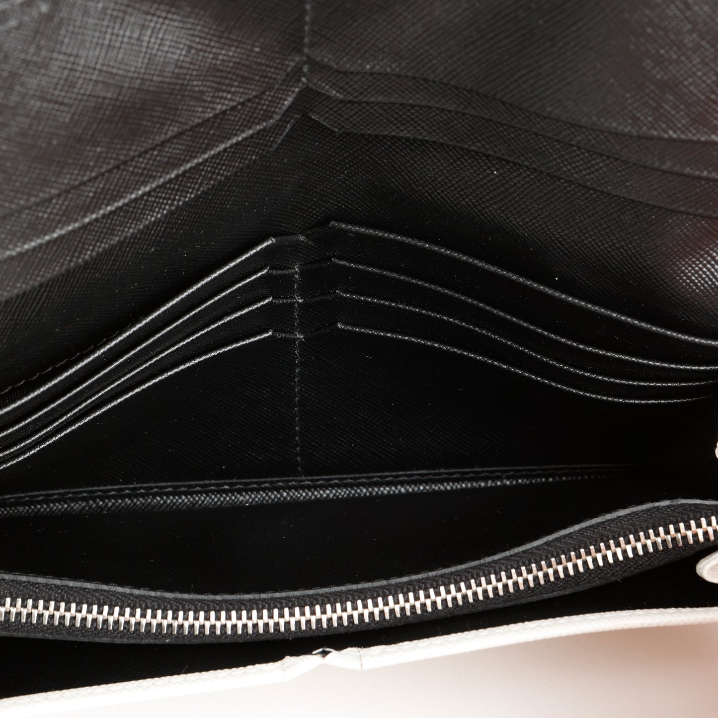 Continental Wallet, White Saffiano