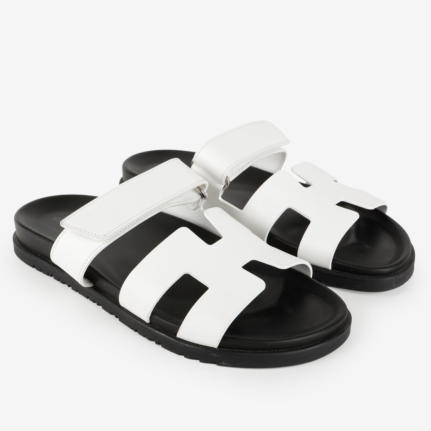 Chypre Sandals, White/Black (Size 40)