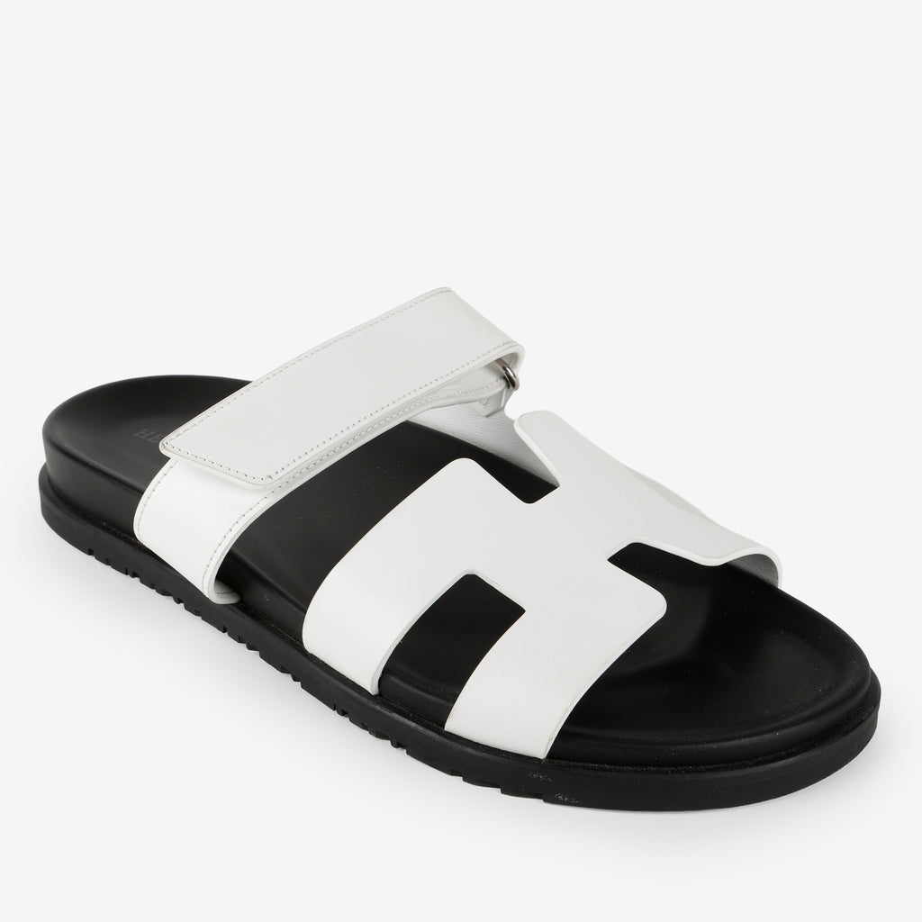 Chypre Sandals, White/Black (Size 40)