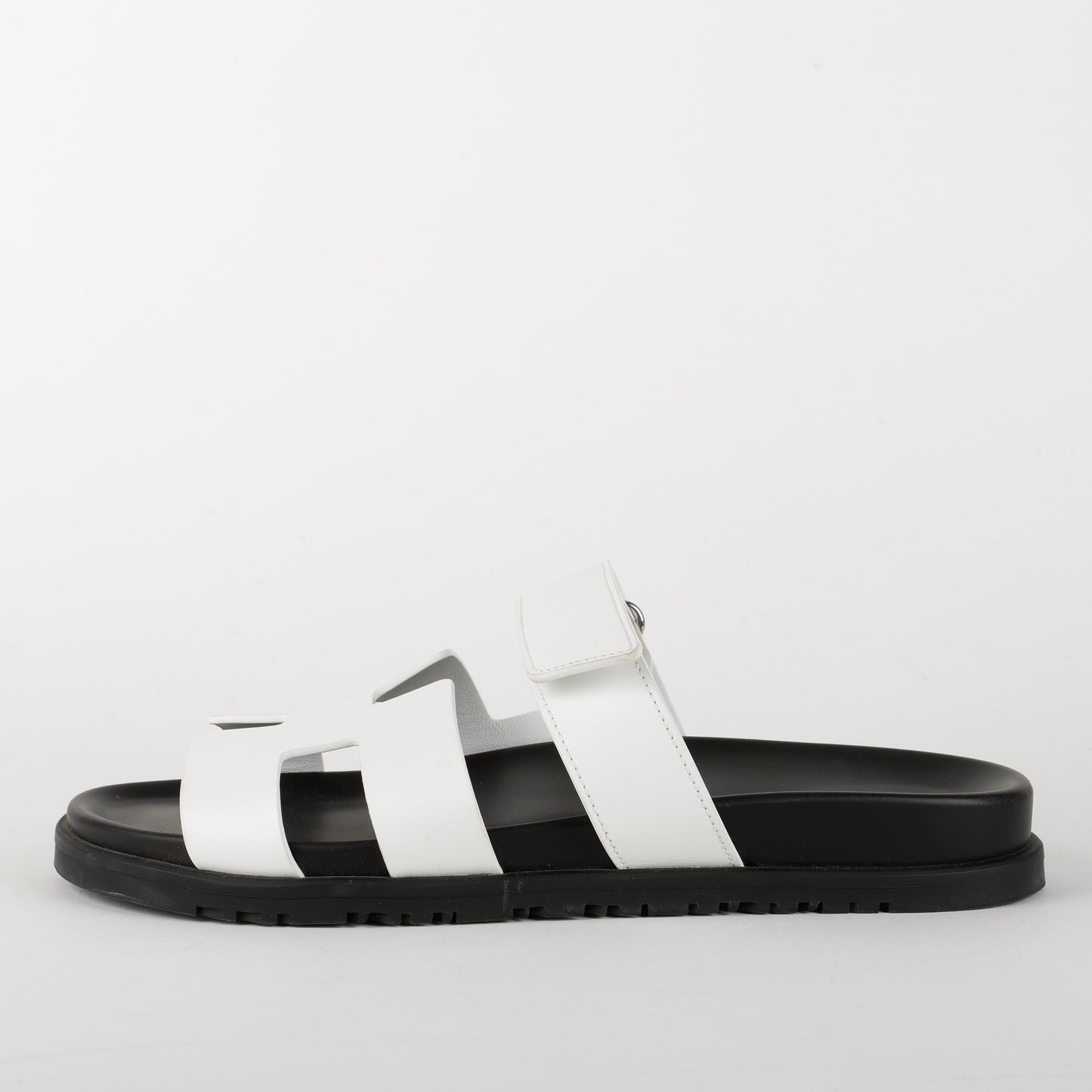Chypre Sandals, White/Black (Size 40)