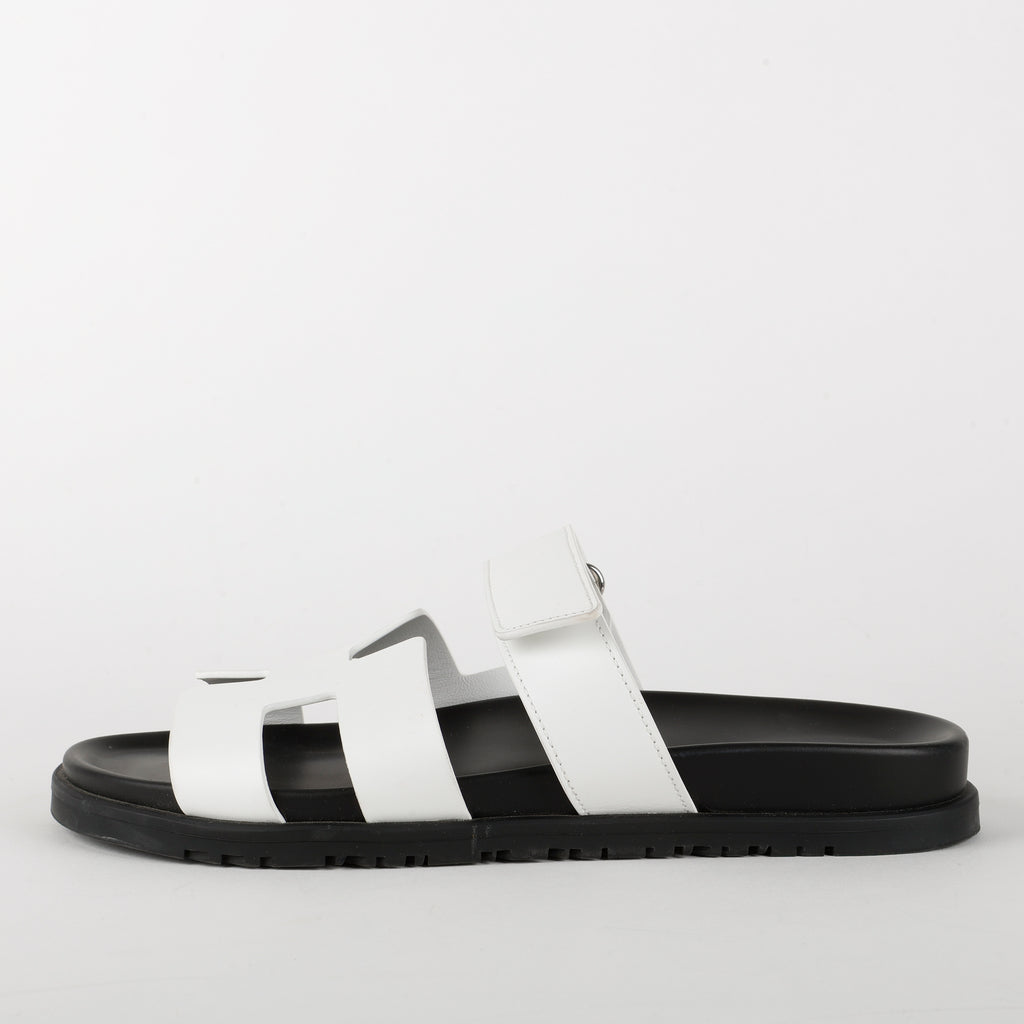 Chypre Sandals, White/Black (Size 40)