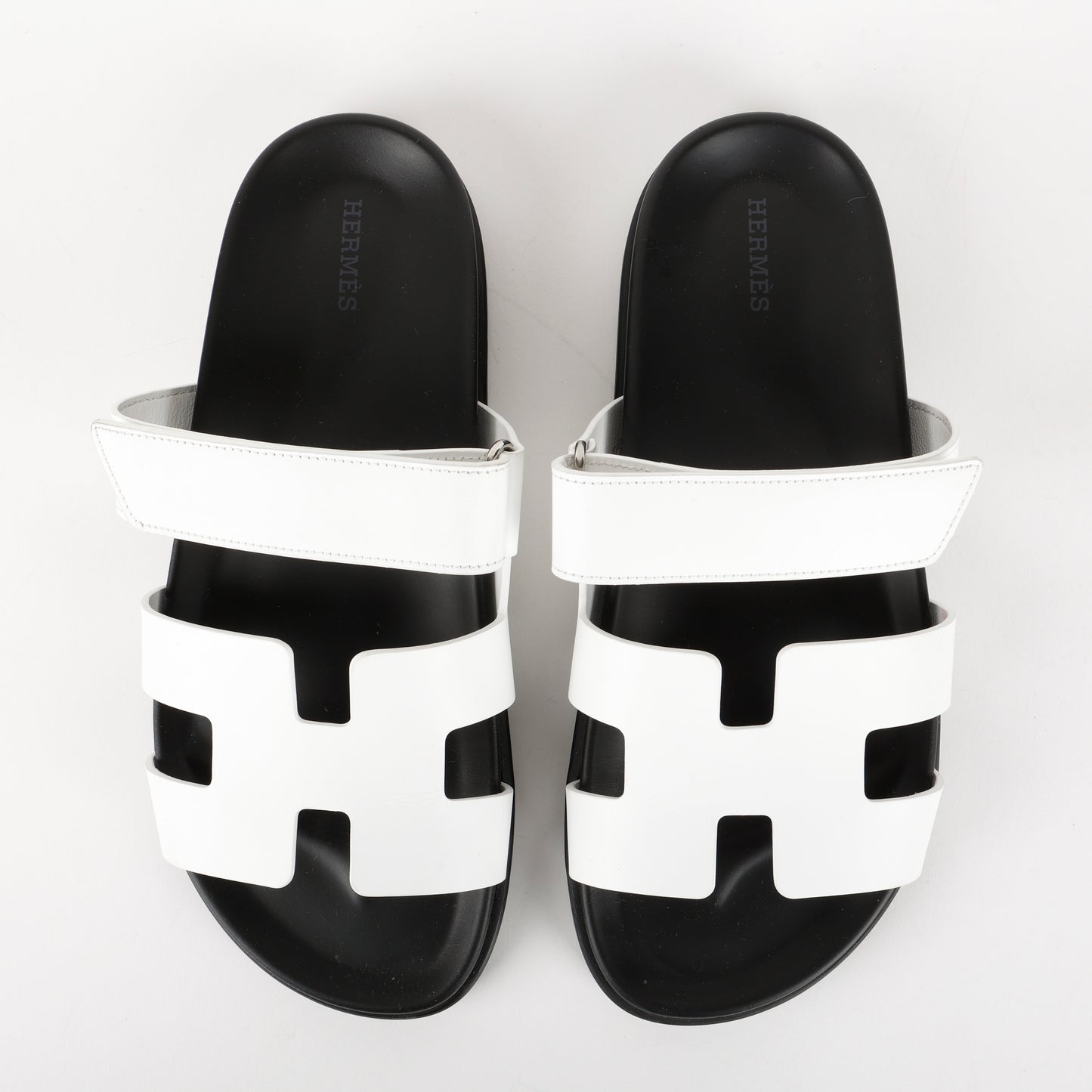 Chypre Sandals, White/Black (Size 40)