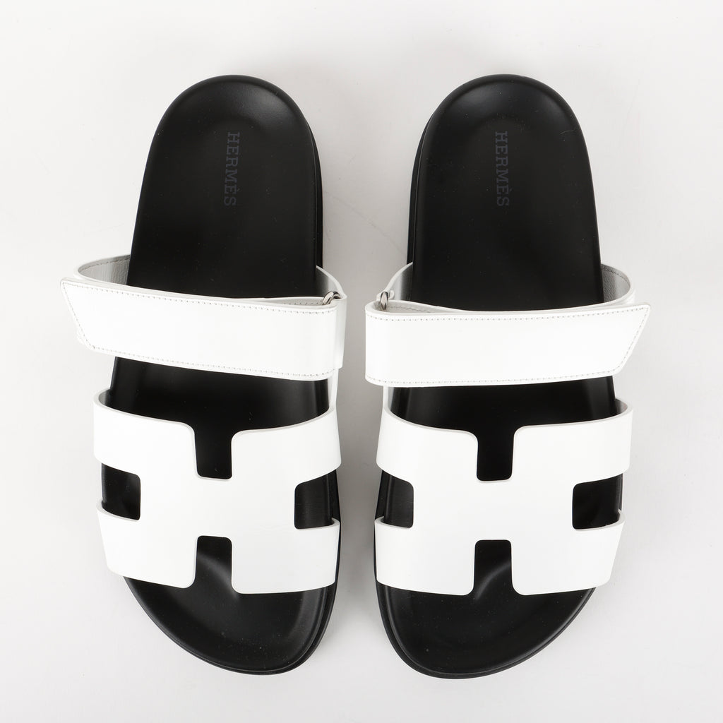 Chypre Sandals, White/Black (Size 40)