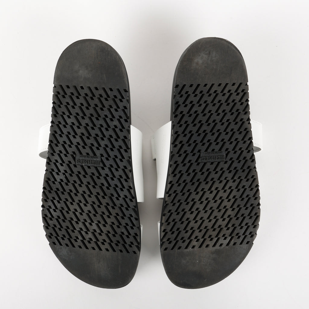 Chypre Sandals, White/Black (Size 40)