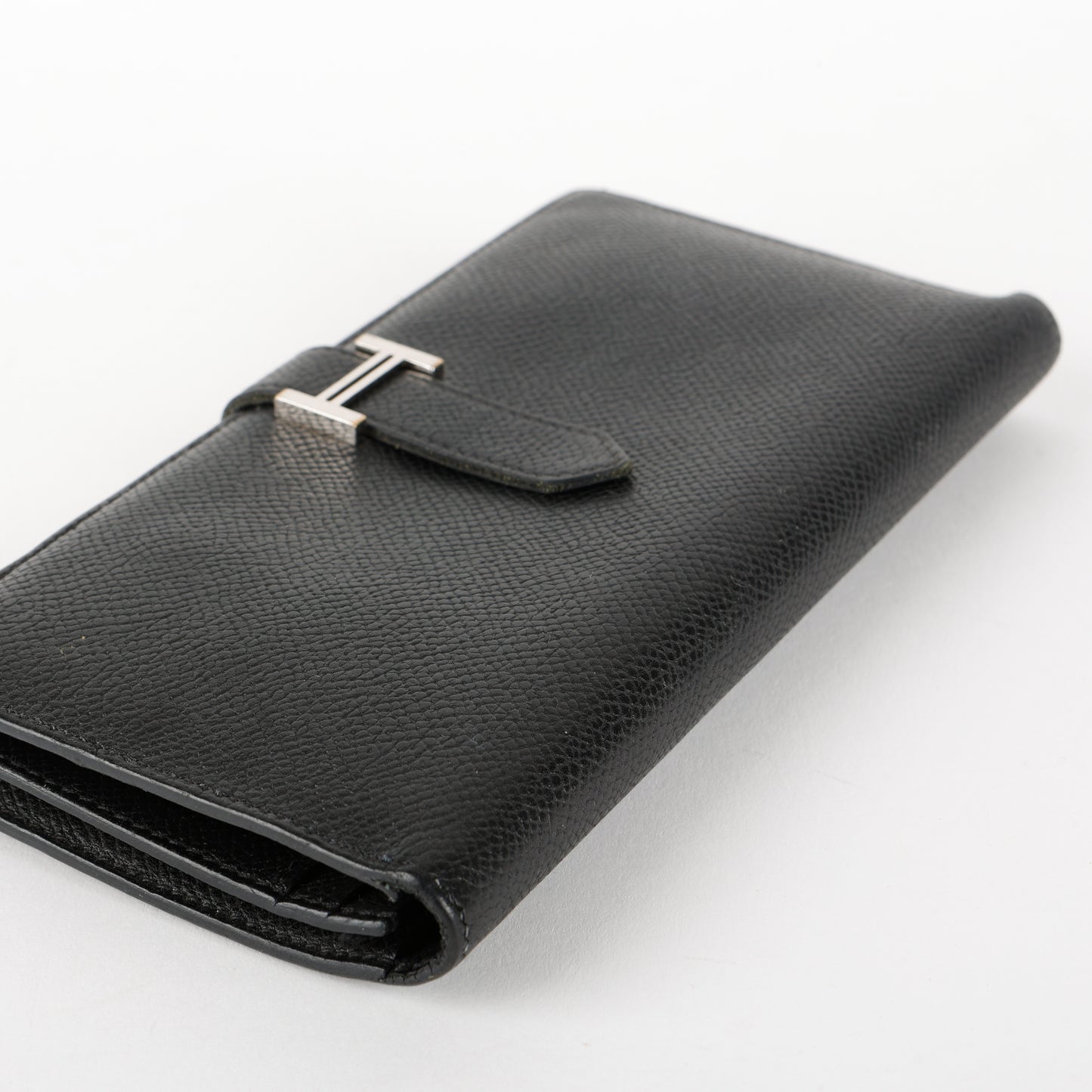 Tri-Fold Bearn Gusset Wallet, Noir Epsom