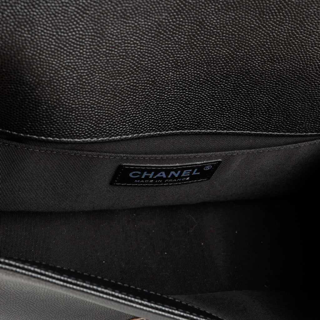 Old Medium Boy Bag, Black Caviar RHW