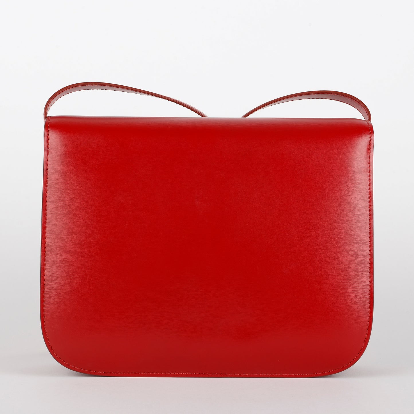 Medium Classic Box Bag, Red Silver Hardware